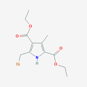 molecular formula C12H16BrNO4 B3054028 5-(溴甲基)-3-甲基-1H-吡咯-2,4-二羧酸二乙酯 CAS No. 57745-26-3