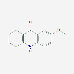 molecular formula C14H15NO2 B3054034 7-methoxy-1,3,4,10-tetrahydroacridin-9(2H)-one CAS No. 5778-47-2