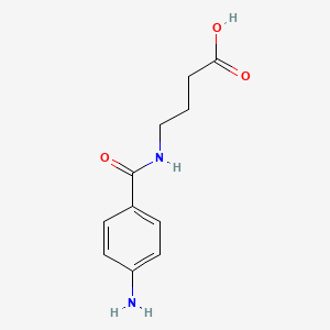 molecular formula C11H14N2O3 B3054061 4-[(4-Aminobenzoyl)amino]butanoic acid CAS No. 57963-61-8