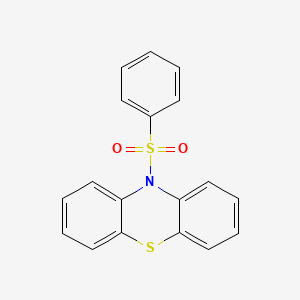 molecular formula C18H13NO2S2 B3054068 10-Benzenesulfonyl-10H-phenothiazine CAS No. 58010-02-9