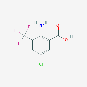 molecular formula C8H5ClF3NO2 B3054072 2-Amino-5-chloro-3-(trifluoromethyl)benzoic acid CAS No. 58026-23-6