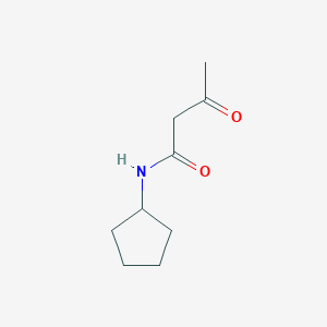 molecular formula C9H15NO2 B3054087 环戊基-3-氧代丁酰胺 CAS No. 58102-45-7