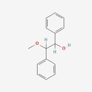 molecular formula C15H16O2 B3054102 beta-Methoxy-alpha-phenylphenethyl alcohol CAS No. 58176-63-9