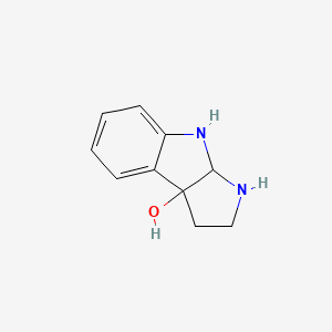 molecular formula C10H12N2O B3054167 2,3,8,8a-Tetrahydropyrrolo[2,3-b]indol-3a(1H)-ol CAS No. 58635-39-5