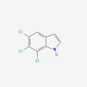 molecular formula C8H4Cl3N B3054180 1H-Indole, 5,6,7-trichloro- CAS No. 58732-20-0