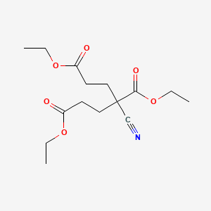 molecular formula C15H23NO6 B3054187 Triethyl 3-cyanopentane-1,3,5-tricarboxylate CAS No. 58774-06-4