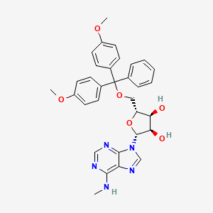 molecular formula C32H33N5O6 B3054199 5'-O-[Bis(4-methoxyphenyl)(phenyl)methyl]-N-methyladenosine CAS No. 588698-71-9