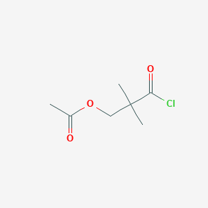 molecular formula C7H11ClO3 B3054208 2,2-Dimethyl-3-acetyloxypropionyl chloride CAS No. 58908-50-2