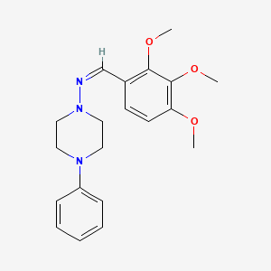 molecular formula C20H25N3O3 B3054214 4-phenyl-N-[(1Z)-(2,3,4-trimethoxyphenyl)methylene]piperazin-1-amine CAS No. 5896-75-3