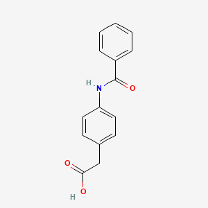 molecular formula C15H13NO3 B3054216 4-(Benzoylamino)benzeneacetic acid CAS No. 5897-65-4