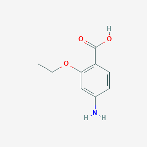 molecular formula C9H11NO3 B3054222 Benzoic acid, 4-amino-2-ethoxy- CAS No. 59-07-4