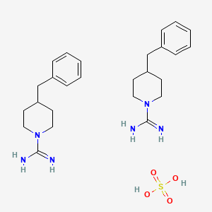 molecular formula C26H40N6O4S B3054241 1-Piperidinecarboximidamide, 4-(phenylmethyl)-, sulfate (2:1) CAS No. 59084-01-4