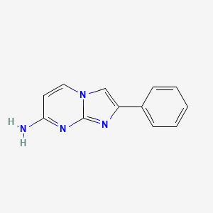 molecular formula C12H10N4 B3054248 2-Phenylimidazo[1,2-A]pyrimidin-7-amine CAS No. 591227-12-2