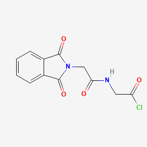 molecular formula C12H9ClN2O4 B3054255 N-[(1,3-Dioxo-1,3-dihydro-2H-isoindol-2-yl)acetyl]glycyl chloride CAS No. 59180-28-8