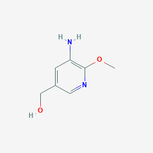 molecular formula C7H10N2O2 B3054266 (5-氨基-6-甲氧基吡啶-3-基)甲醇 CAS No. 59237-51-3