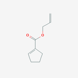molecular formula C9H12O2 B3054269 Prop-2-EN-1-YL cyclopent-1-ene-1-carboxylate CAS No. 59253-91-7