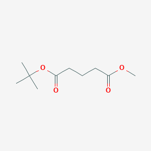 molecular formula C10H18O4 B3054289 Pentanedioic acid, 1,1-dimethylethyl methyl ester CAS No. 59378-98-2