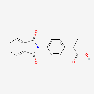 molecular formula C17H13NO4 B3054297 2-(4-(1,3-Dihydro-1,3-dioxo-2H-isoindol-2-yl)phenyl)propionic acid CAS No. 59430-61-4