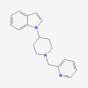 molecular formula C19H21N3 B3054303 1-{1-[(吡啶-2-基)甲基]哌啶-4-基}-1H-吲哚 CAS No. 594827-31-3