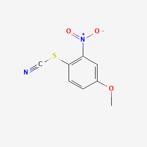 molecular formula C8H6N2O3S B3054321 Thiocyanic acid, 4-methoxy-2-nitrophenyl ester CAS No. 59607-71-5
