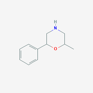 molecular formula C11H15NO B3054326 2-Methyl-6-phenylmorpholine CAS No. 59630-16-9