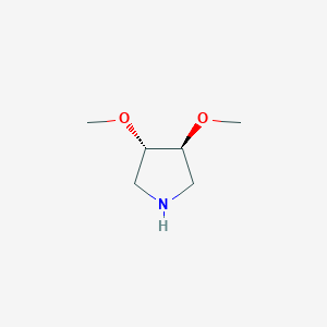 molecular formula C6H13NO2 B3054330 (3S,4S)-3,4-Dimethoxypyrrolidine CAS No. 596793-29-2