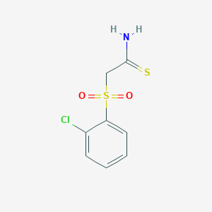 molecular formula C8H8ClNO2S2 B3054360 2-(2-Chlorobenzenesulphonyl)thioacetamide CAS No. 59865-85-9