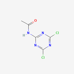 molecular formula C5H4Cl2N4O B3054363 N-(4,6-Dichloro-1,3,5-triazin-2-yl)acetamide CAS No. 59881-63-9
