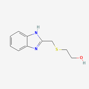 molecular formula C10H12N2OS B3054371 2-(1H-benzimidazol-2-ylmethylsulfanyl)ethanol CAS No. 5998-43-6