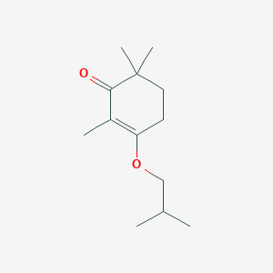 molecular formula C13H22O2 B3054384 2-Cyclohexen-1-one, 2,6,6-trimethyl-3-(2-methylpropoxy)- CAS No. 60068-02-2
