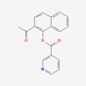 molecular formula C18H13NO3 B3054386 2-Acetylnaphthalen-1-yl nicotinate CAS No. 60072-40-4