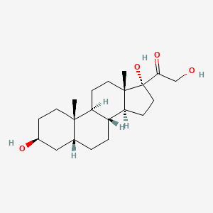 molecular formula C21H34O4 B3054392 3beta,17,21-Trihydroxy-5beta-pregnan-20-one CAS No. 601-03-6