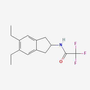 molecular formula C15H18F3NO B3054398 N-(5,6-diethyl-2,3-dihydro-1H-inden-2-yl)-2,2,2-trifluoroacetamide CAS No. 601487-90-5