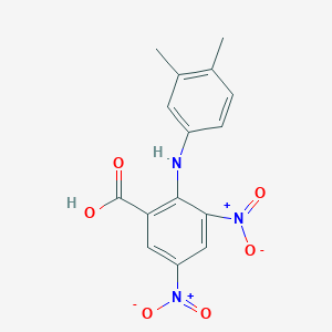 molecular formula C15H13N3O6 B3054400 2-(3,4-Dimethylanilino)-3,5-dinitrobenzoic acid CAS No. 601502-53-8