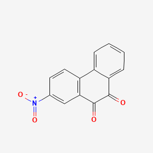 molecular formula C14H7NO4 B3054437 2-Nitrophenanthrene-9,10-dione CAS No. 604-95-5