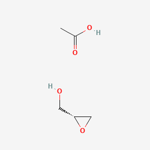 molecular formula C5H8O3 B3054443 Oxiranemethanol, acetate, (2R)- CAS No. 60456-24-8