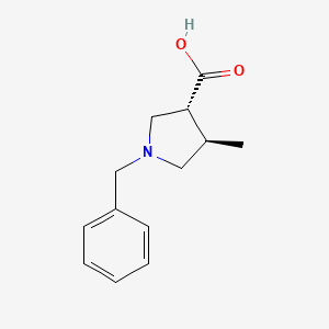 molecular formula C13H17NO2 B3054452 (3R,4R)-1-benzyl-4-methylpyrrolidine-3-carboxylic acid CAS No. 604798-82-5