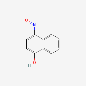 molecular formula C10H7NO2 B3054458 1-萘酚，4-亚硝基- CAS No. 605-60-7