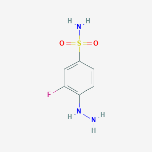 molecular formula C6H8FN3O2S B3054479 3-Fluoro-4-hydrazino-benzenesulfonamide CAS No. 606126-17-4