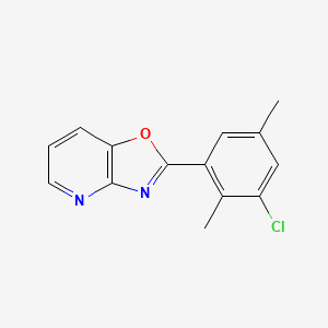 molecular formula C14H11ClN2O B3054500 2-(3-Chloro-2,5-dimethylphenyl)oxazolo[4,5-b]pyridine CAS No. 60772-70-5