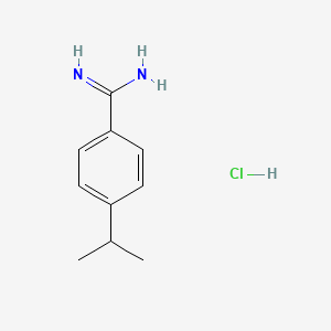 molecular formula C10H15ClN2 B3054508 4-(Propan-2-yl)benzene-1-carboximidamide hydrochloride CAS No. 608128-71-8