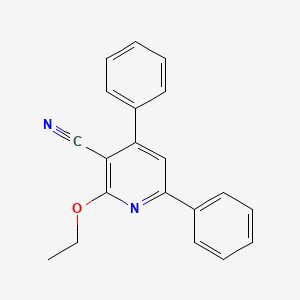 molecular formula C20H16N2O B3054511 3-Cyano-2-ethoxy-4,6-diphenylpyridine CAS No. 60847-65-6