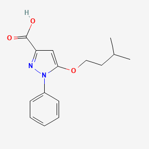 5-(3-Methylbutoxy)-1-phenyl-1H-pyrazole-3-carboxylic acid