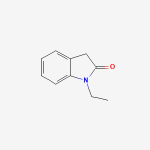 molecular formula C10H11NO B3054539 2H-吲哚-2-酮，1-乙基-1,3-二氢- CAS No. 61-28-9