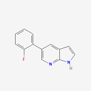 molecular formula C13H9FN2 B3054557 1H-Pyrrolo[2,3-b]pyridine, 5-(2-fluorophenyl)- CAS No. 611205-12-0