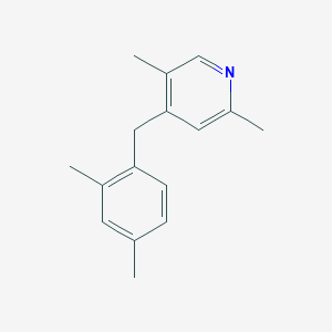 molecular formula C16H19N B3054571 4-[(2,4-Dimethylphenyl)methyl]-2,5-dimethylpyridine CAS No. 61171-07-1