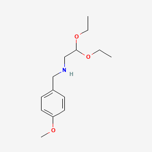 molecular formula C14H23NO3 B3054574 2,2-Diethoxy-n-(4-methoxybenzyl)ethanamine CAS No. 61190-12-3