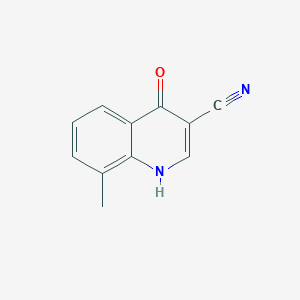 molecular formula C11H8N2O B3054609 3-Quinolinecarbonitrile, 4-hydroxy-8-methyl- CAS No. 61338-31-6