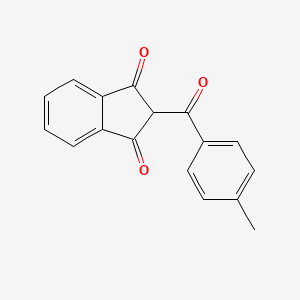 molecular formula C17H12O3 B3054613 2-(4-甲基苯甲酰基)茚-1,3-二酮 CAS No. 6134-99-2