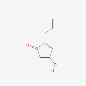 molecular formula C8H10O2 B3054630 2-Cyclopenten-1-one, 4-hydroxy-2-(2-propenyl)- CAS No. 61369-21-9